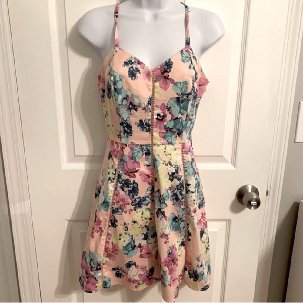 Floral halter dress